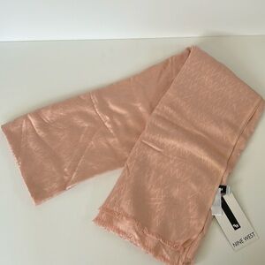 NWT - Nine West Logo Scarf - Rose Smoke